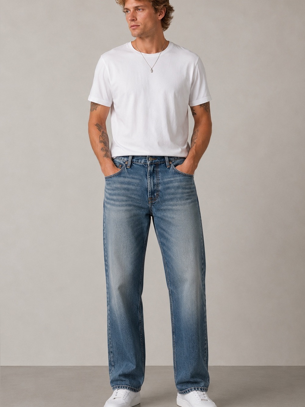 Lucky Brand Dungarees Jeans Men’s 36x30 USA Made Straight Leg Vintage Wash